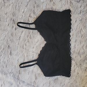 PINK by Victoria's Secret Black Lace Bralette, Women's Large, Great Condition!